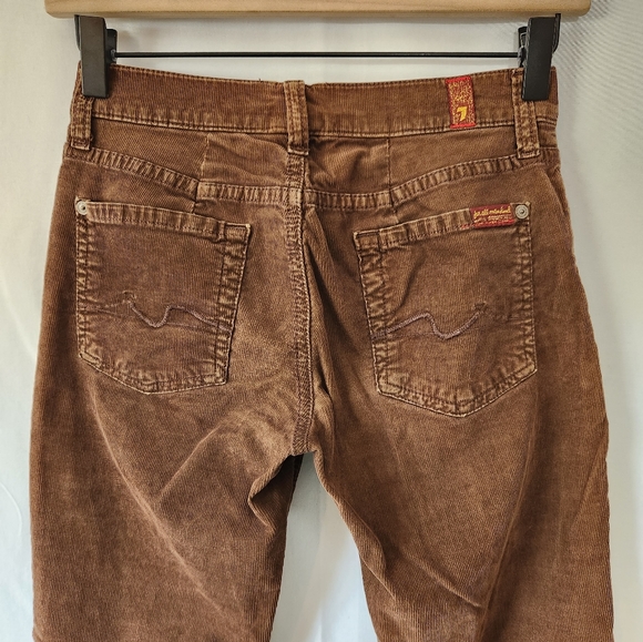 7 for all mankind brown corduroy skinny pants, size 26 - Picture 9 of 12